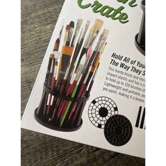 Brush Crate Multi Bin Organizer Paint Artist Holder Pen Pencil 49 openings - Picture 3 of 7
